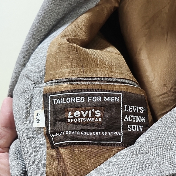 Levi's Vtg Light Gray Men's Blazer - Picture 2 of 6